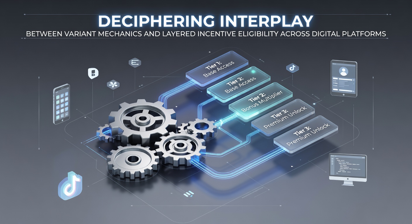 Digital interface showing layered incentive structures across multiple platform variants