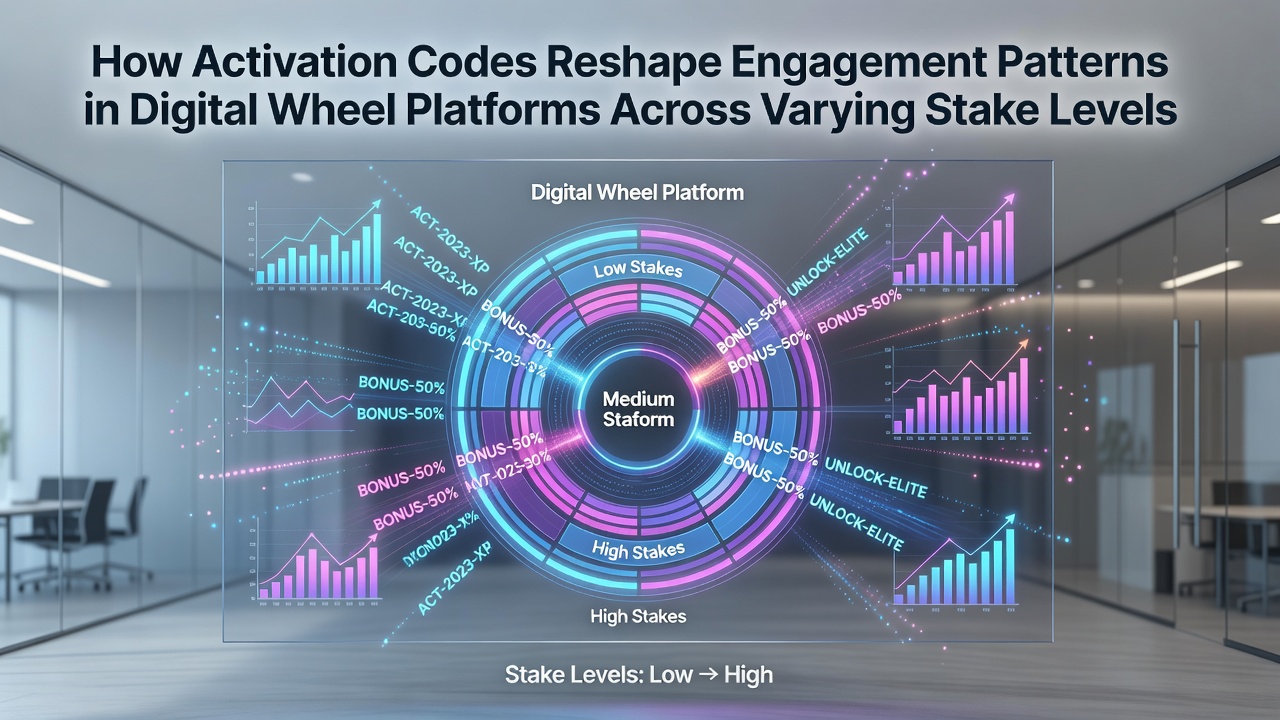 Analytics dashboard displaying engagement patterns across low medium and high stake levels on digital wheel platforms
