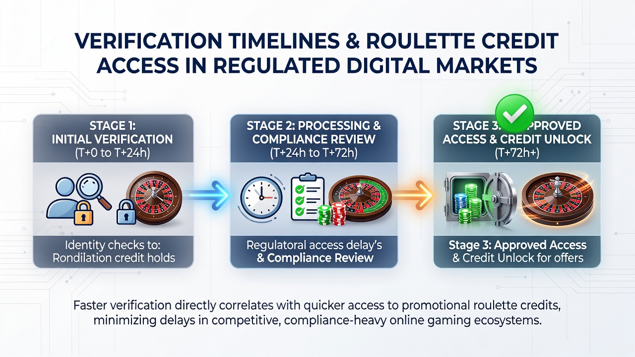 Comparison of verification timelines affecting roulette credit access across global regulated markets