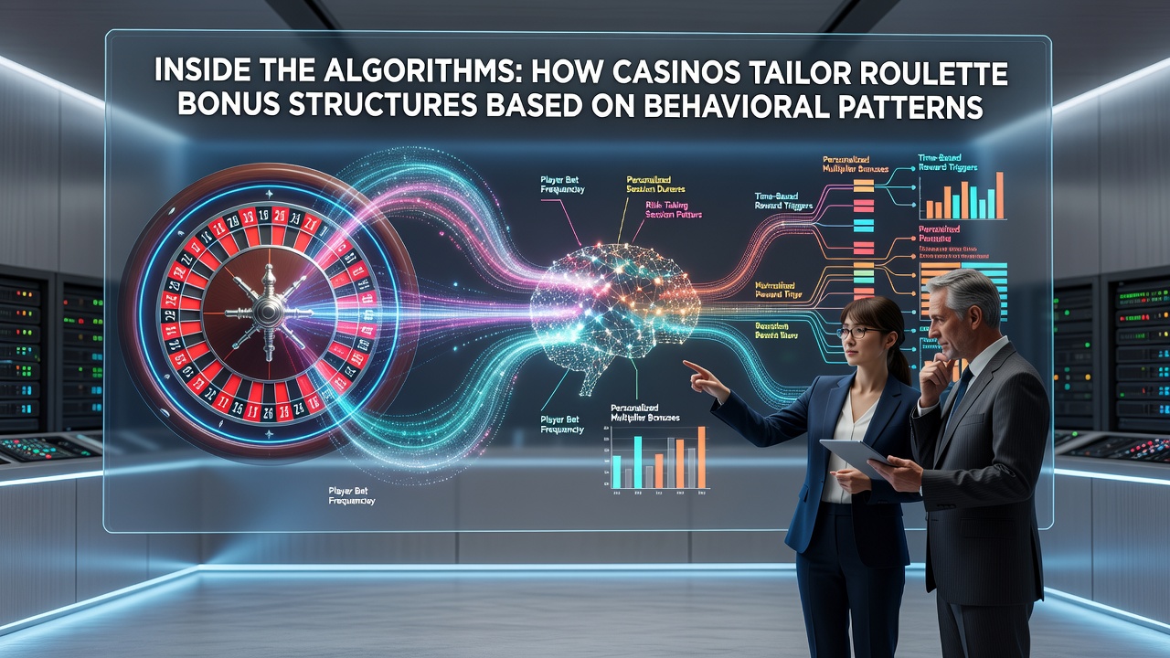 Casino analytics dashboard displaying player behavior metrics and roulette bonus segmentation models