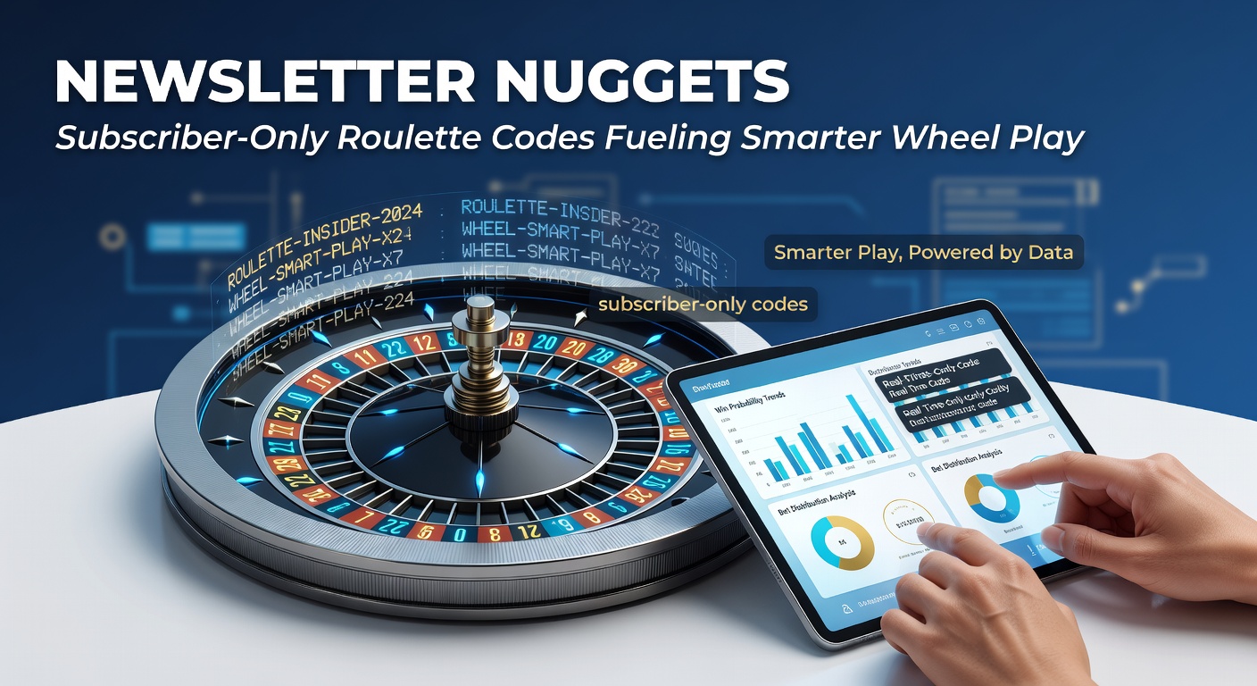 Illustration of a roulette wheel with overlaid strategy charts and exclusive code overlays from a newsletter