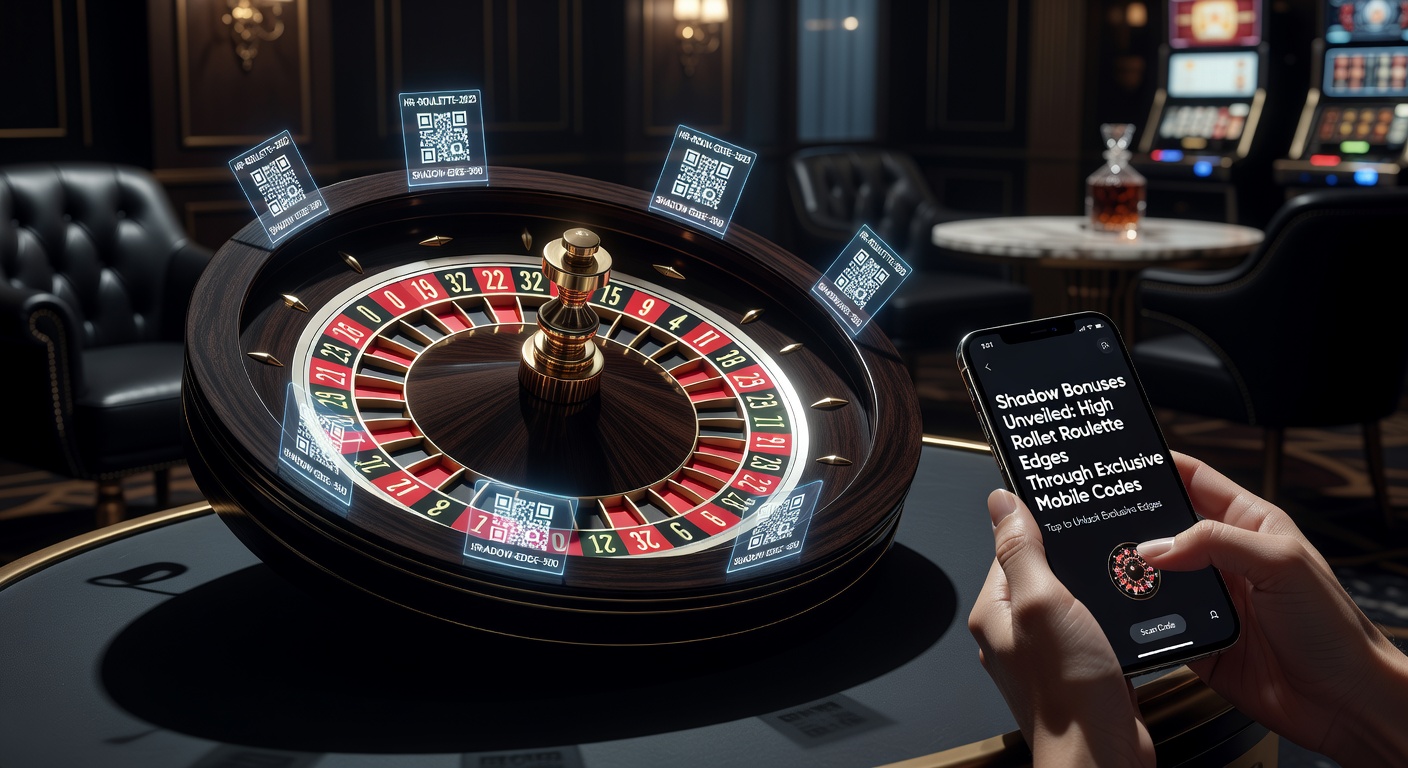 Smartphone displaying a roulette wheel with glowing code overlay, symbolizing exclusive mobile access to high-stakes bonuses