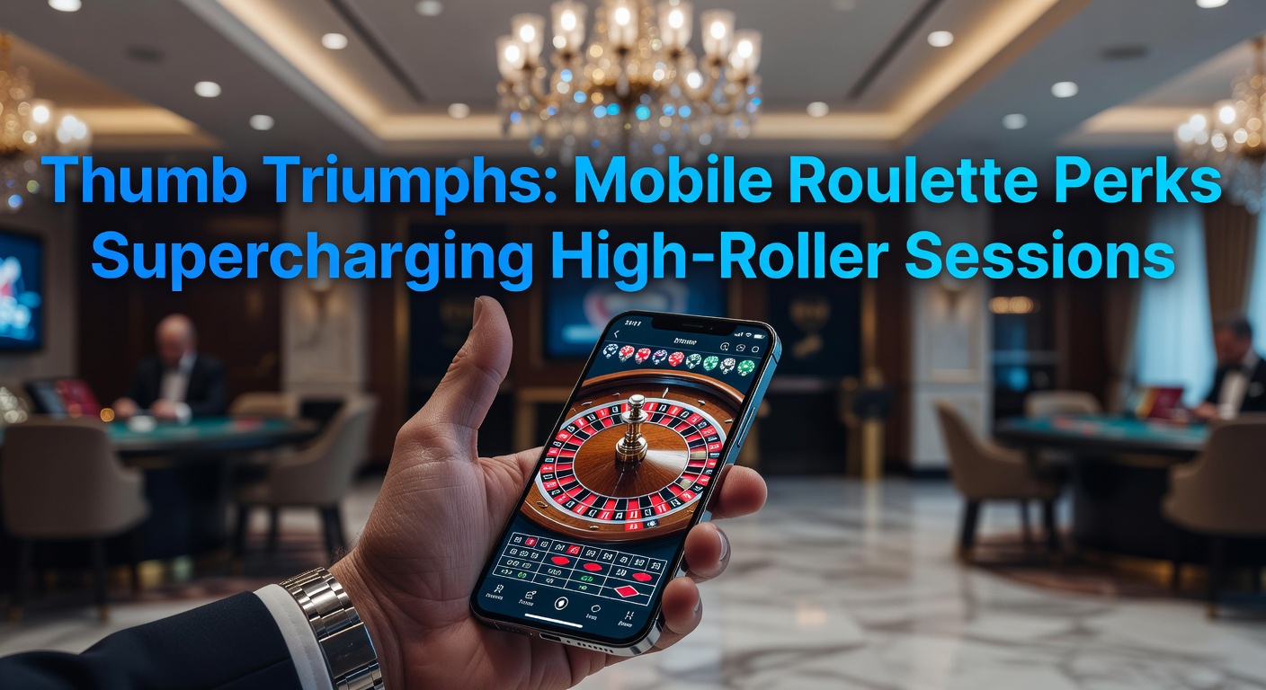 High-roller tapping on mobile roulette table with vibrant wheel spinning in background, showcasing thumb-driven play