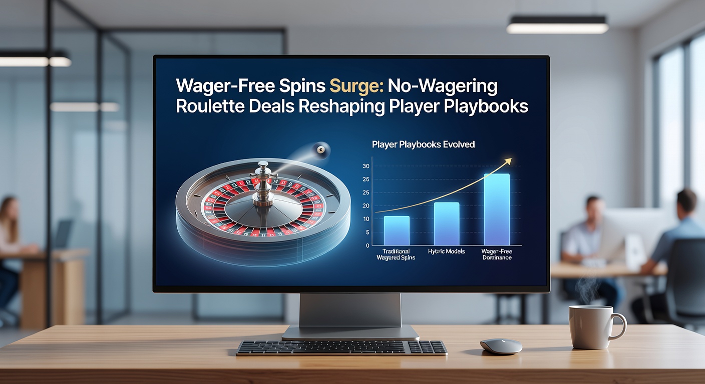 Graph showing surge in no-wagering roulette bonus activations from 2025 to March 2026, with upward trend lines and casino logos