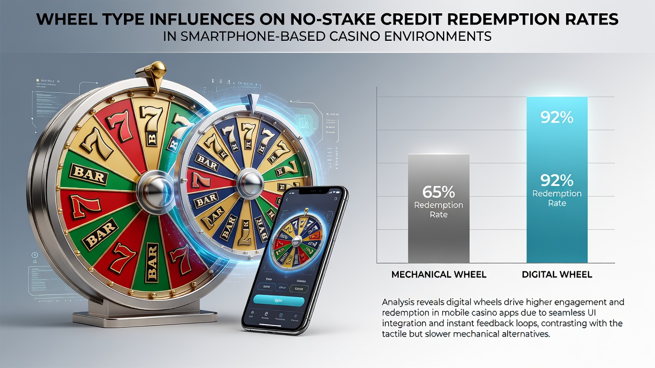 Smartphone screen displaying casino wheel interface with credit redemption options in a mobile gaming app